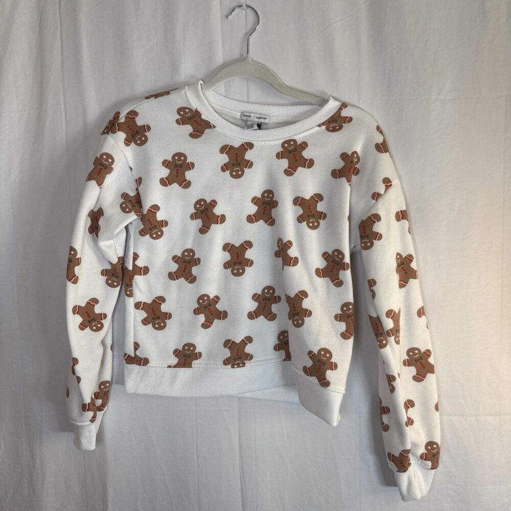 better together Gingerbread Man Sweatshirt Size Small Preowned - Picture 2 of 15